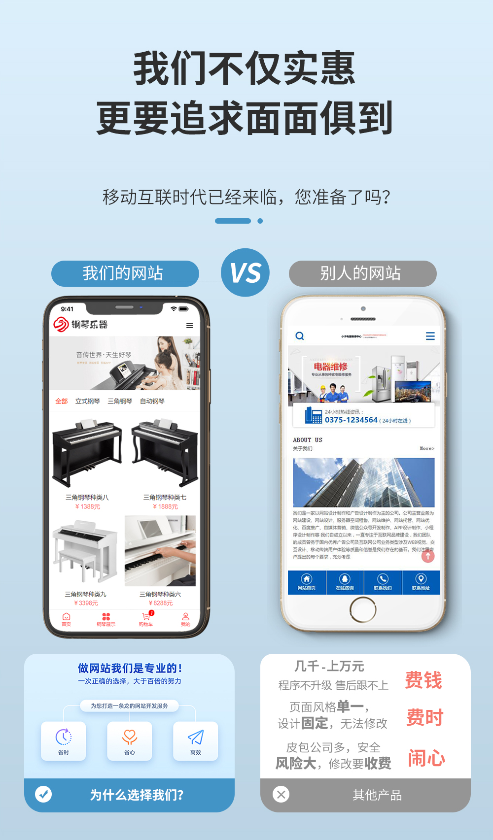 响应式钢琴乐器商城类网站模板 详情图 2